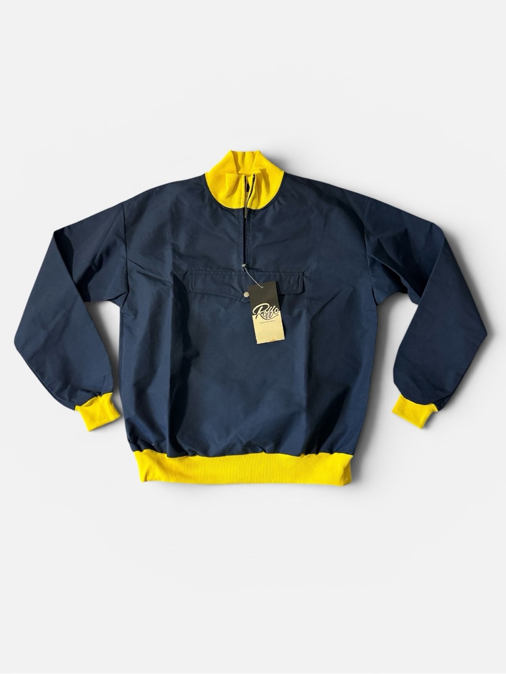 VINTAGE Roffe mens L Large blue ski pullover zip up jacket NWT Deadstock